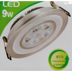 DOWNLIGHT COLOR DECOR 9W CENTRE BLANC FROID ANNEAU ROUGE