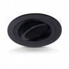 SUPPORT DE SPOT ROND ALUMINIUM ORIENTABLE NOIR Ø92MM