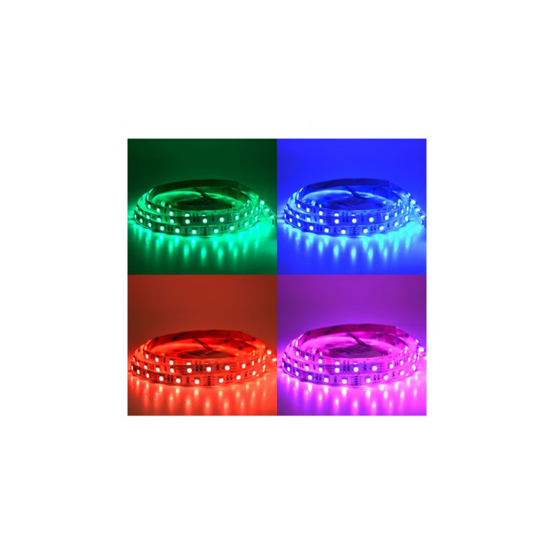 BANDEAU LED RGB 5METRES 60 LED/M 72W IP20 12V 30000HRS