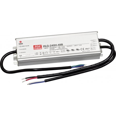 Driver LED Mean Well HLG-240H-48B, transformateur LED Tension constante, courant constant 240 W 5 A 24-48 V DC dimmable