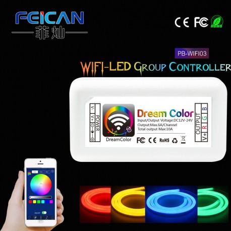 CONTROLEUR RGB WIFI LED 12/24V