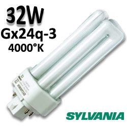 AMPOULE SYLVANIA FLUOCOMPACTE GX24Q-3 LYNXE-TE FSD 32 WATTS 4000K 15000HRS 2400lm