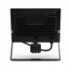 PROJECTEUR LED PLAT NOIR 50 WATTS 4000K+DETECTEUR